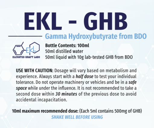 Elevated Kraft Labs Ghb (Bdo) 100Ml/10Gr